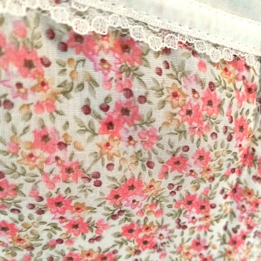 RARE 70S COTTON PINK CALICO "GUNNE SAX" PRAIRIE ! - Picture 10 of 16